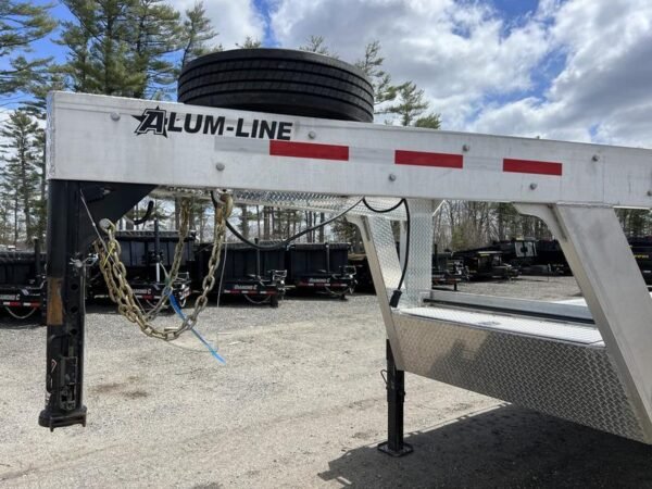 2024 Alum Line Trailers 8.5x24 13K Aluminum Gooseneck w/Flip-Over Ramps - Image 15