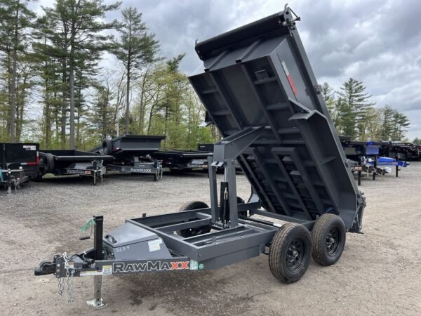 2024 RawMaxx 5X10 7K Powder Coated Dump Trailer w/Tarp Kit - Image 15
