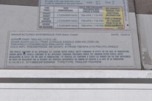2015 Bison Ranger 3LQ Horse Trailer with 10' Short Wall - Image 29