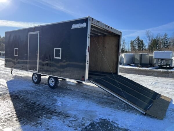 2008 sno pro 101×20 aluminum 4 place w/interior spare mount, mats & guides