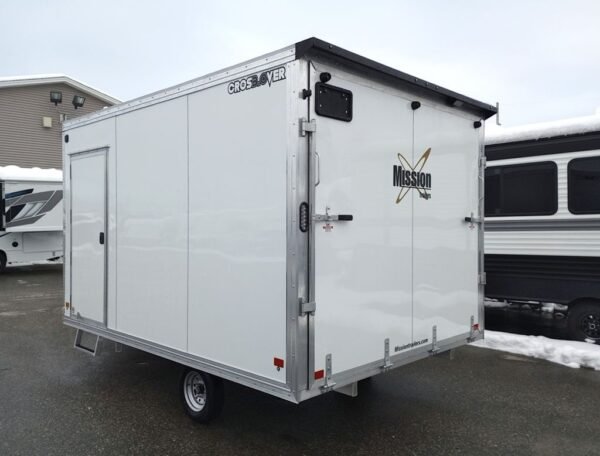 2024 mission trailers 101×12 aluminum 2 place crossover 3.0 w/side x side pkg, rear canopy