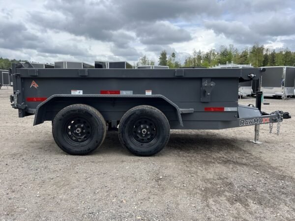 2024 rawmaxx 5x10 7k powder coated dump trailer w/tarp kit