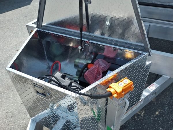 2025 mission trailers 7×16 14k aluminum hydraulic dump w/ramps, hd d rings, barn doors, tarp kit