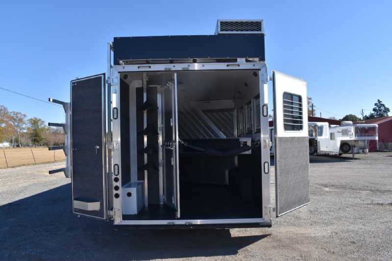 2021 lakota bighorn 8418glqug 4 horse trailer with 18' short wall