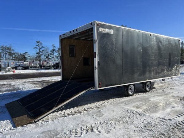 2008 sno pro 101×20 aluminum 4 place w/interior spare mount, mats & guides