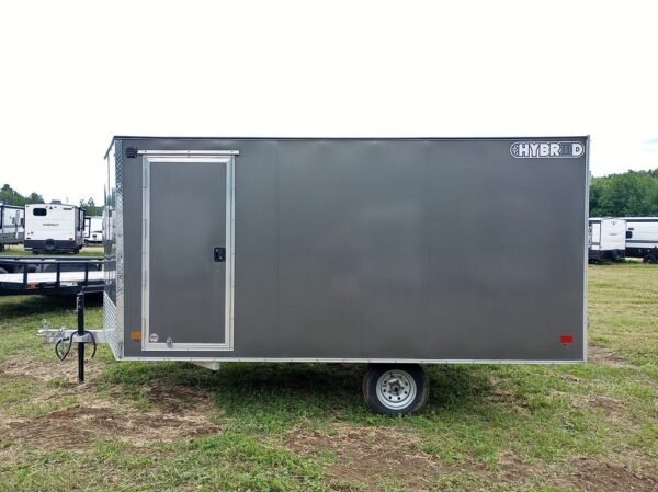 2022 sno pro trailers 101×12 aluminum hybrid 2.0 w/tapered ramp, mats & guides