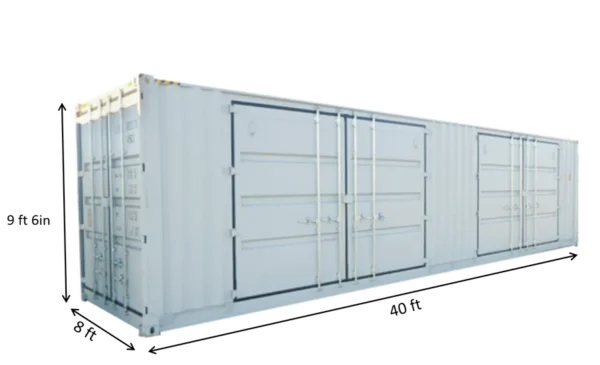 40ft high cube container 2 side doors