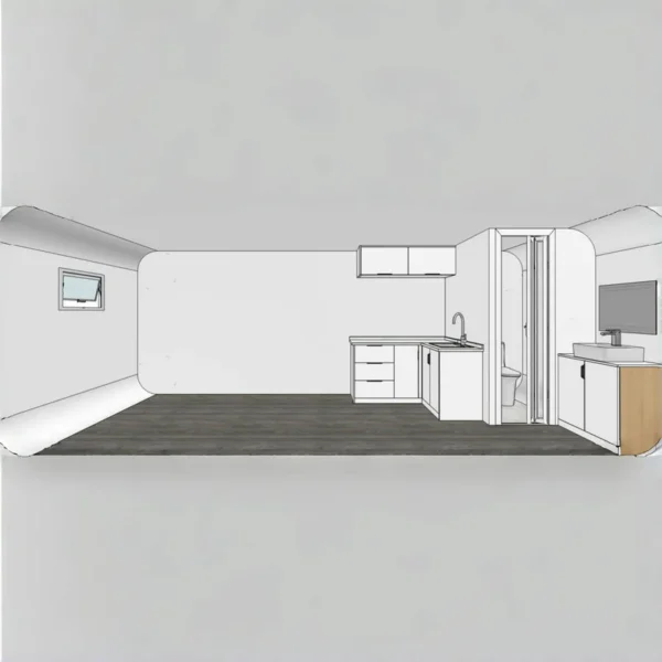 outdoor living and working tiny house 20ft