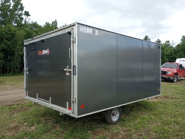 2022 sno pro trailers 101×12 aluminum hybrid 2.0 w/tapered ramp, mats & guides