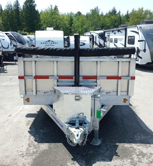 2025 mission trailers 7×16 14k aluminum hydraulic dump w/ramps, hd d rings, barn doors, tarp kit