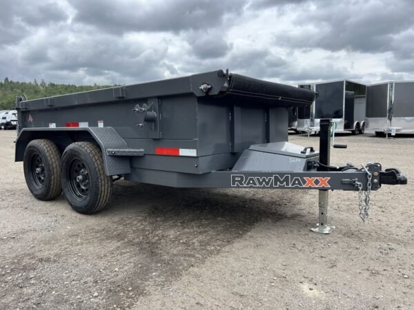 2024 rawmaxx 5x10 7k powder coated dump trailer w/tarp kit