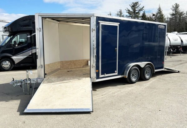 2023 high country 7.5×14 aluminum 2/3 place drive in/out w/tapered ramp doors