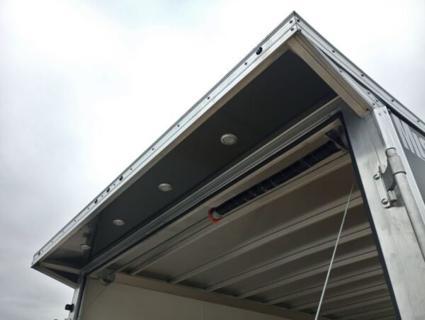 2024 mission trailers 101×24 aluminum 4/5 place drive in/out deckover w/galvanized pkg, canopy