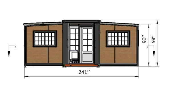 mobile expandable prefabricated house 20ft