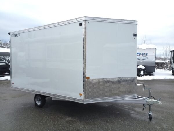 2024 mission trailers 101×12 aluminum 2 place crossover 3.0 w/side x side pkg, rear canopy