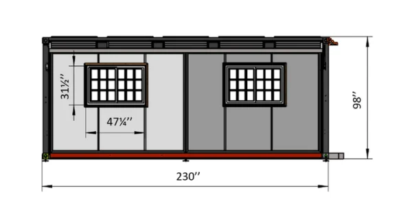 mobile expandable prefabricated house 20ft