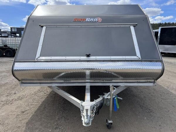 sno pro 101×12 aluminum 2 place snowmobile trailer w/galvanized package