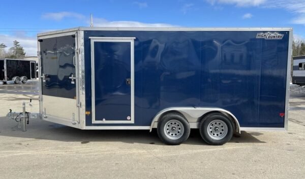 2023 high country 7.5×14 aluminum 2/3 place drive in/out w/tapered ramp doors
