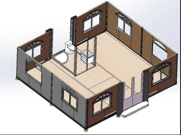 mobile expandable prefabricated house 20ft