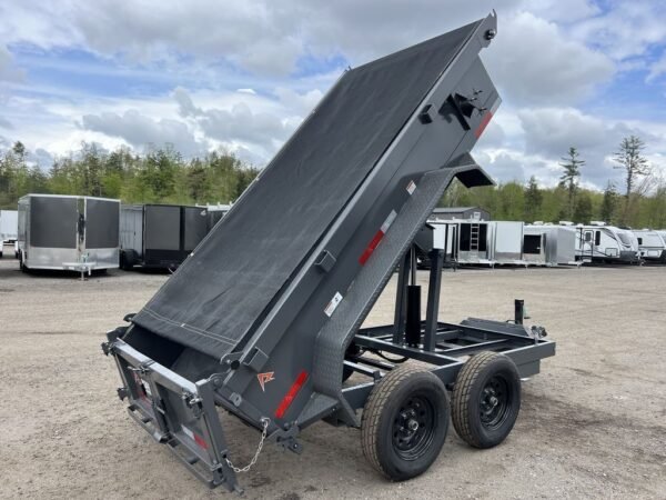 2024 rawmaxx 5x10 7k powder coated dump trailer w/tarp kit