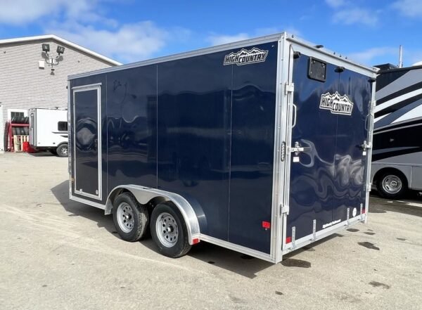 2023 high country 7.5×14 aluminum 2/3 place drive in/out w/tapered ramp doors