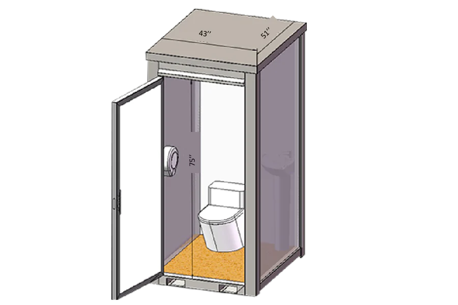portable toilet with 110v sink
