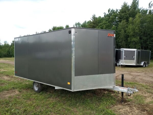 2022 sno pro trailers 101×12 aluminum hybrid 2.0 w/tapered ramp, mats & guides