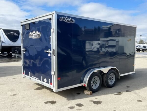 2023 high country 7.5×14 aluminum 2/3 place drive in/out w/tapered ramp doors