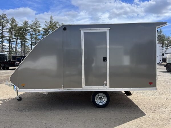 sno pro 101×12 aluminum 2 place snowmobile trailer w/galvanized package