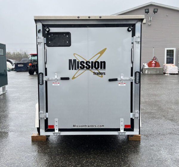 2024 mission trailers 60×12 aluminum single place crossover w/galvanized package, rear canopy