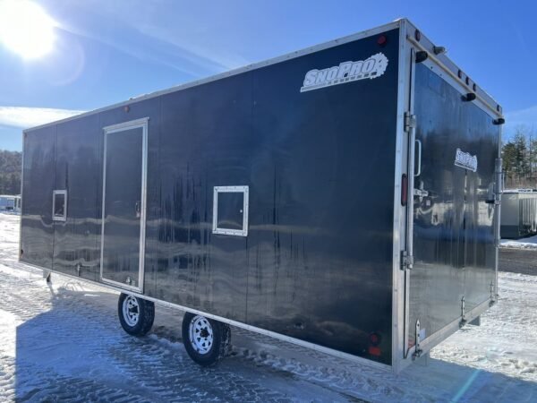 2008 sno pro 101×20 aluminum 4 place w/interior spare mount, mats & guides