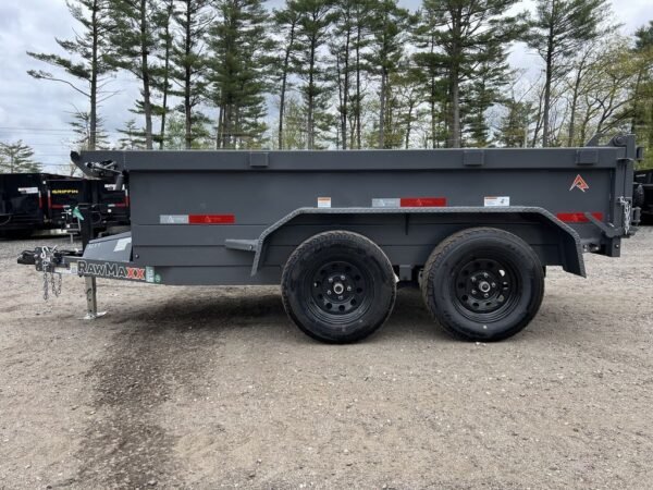 2024 rawmaxx 5x10 7k powder coated dump trailer w/tarp kit