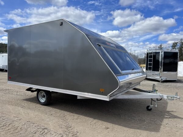 sno pro 101×12 aluminum 2 place snowmobile trailer w/galvanized package