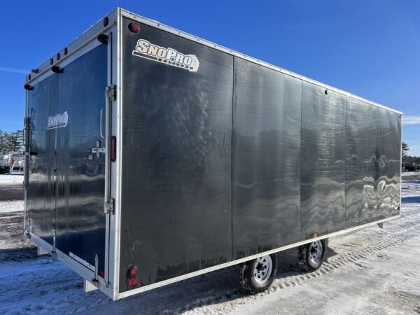 2008 sno pro 101×20 aluminum 4 place w/interior spare mount, mats & guides