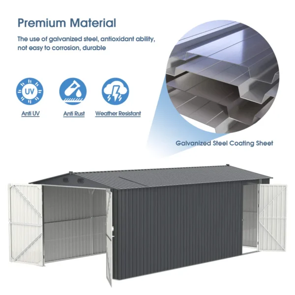 metal storage shed 13×20