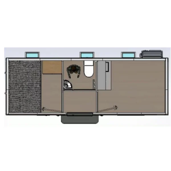 modern portable office 7ft x 20ft with bedroom