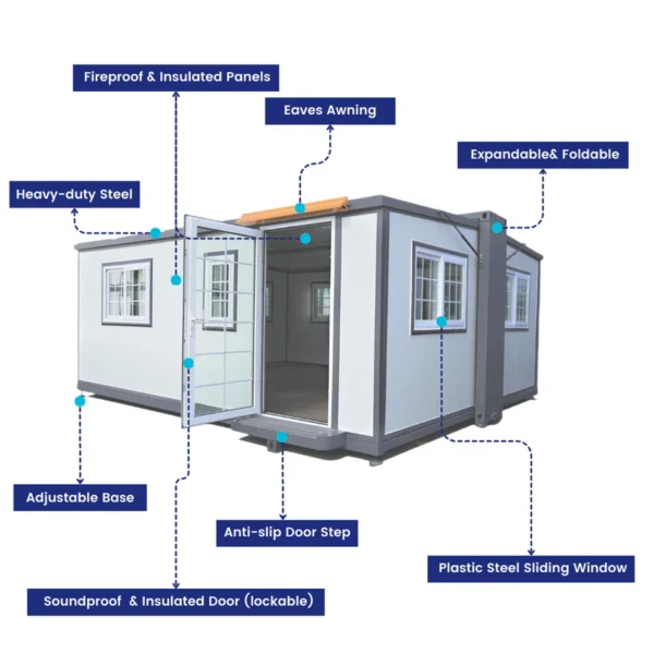 tiny home 15ft x 20ft expandable prebuilt home