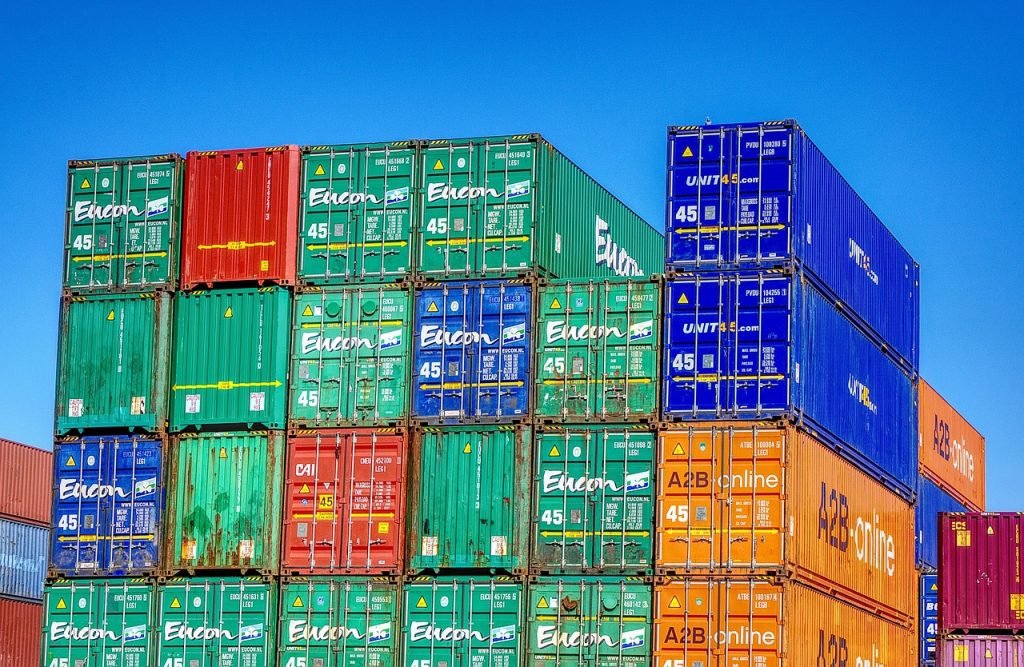 Home container, port, loading, stacked, container terminal, container handling, shipping, freight, transshipment point, germany, to dye, heaven, blue, container, container, container, container, container, container terminal, freight